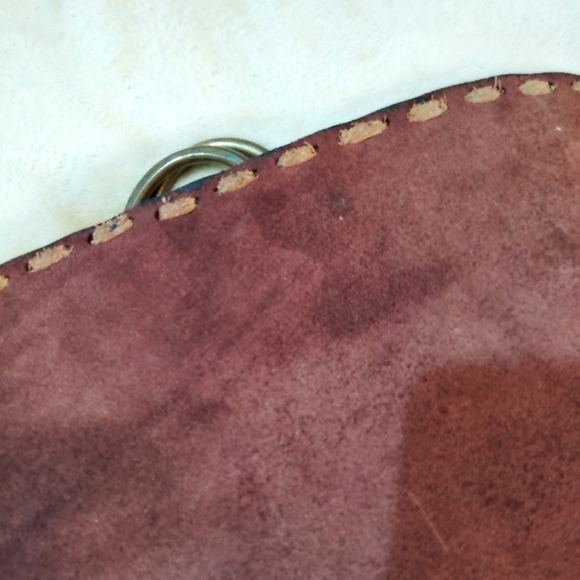 Vtg 80s/90s Boho Whimsygoth Genuine Egyptian Leather Crossbody Messenger Bag - Picture 11 of 16